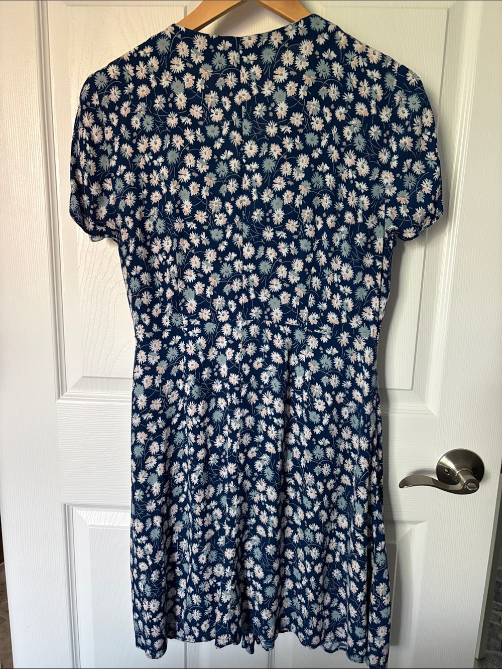 Madewell Navy Blue Daisy-Print Button Dress - Picture 3 of 3